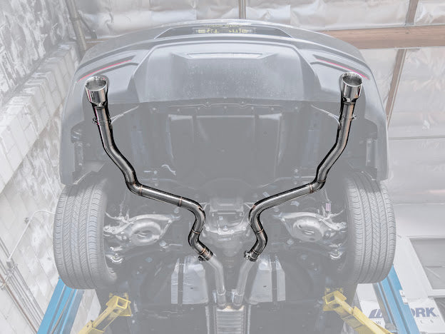 2024-Up Ford Mustang S650 | Muffler Delete Axle Back 3.5'' Dual Tips Exhaust